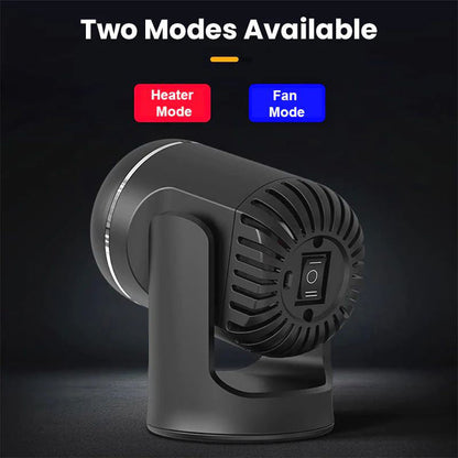 Compact 360° Rotating Car Heater