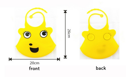 Soft Silicone Baby Bib with Crumb Catcher - Waterproof & Adjustable