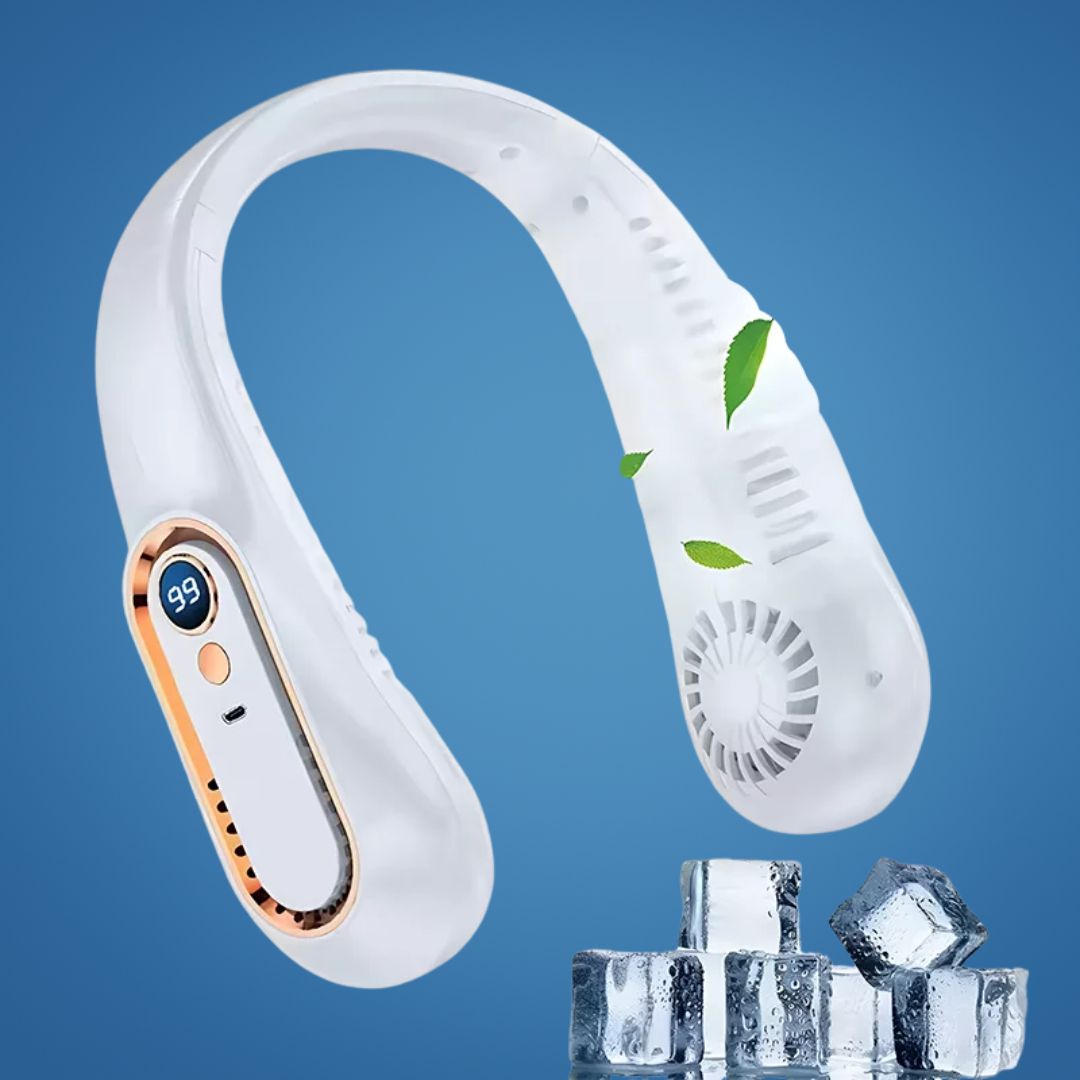 Compact Personal Neck Fan – Rechargeable Bladeless Cooler