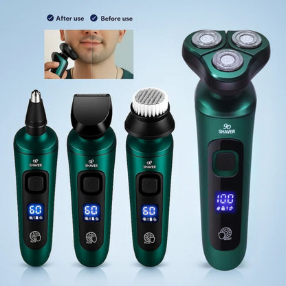 Multi-Functional Waterproof Shaver with LED Screen