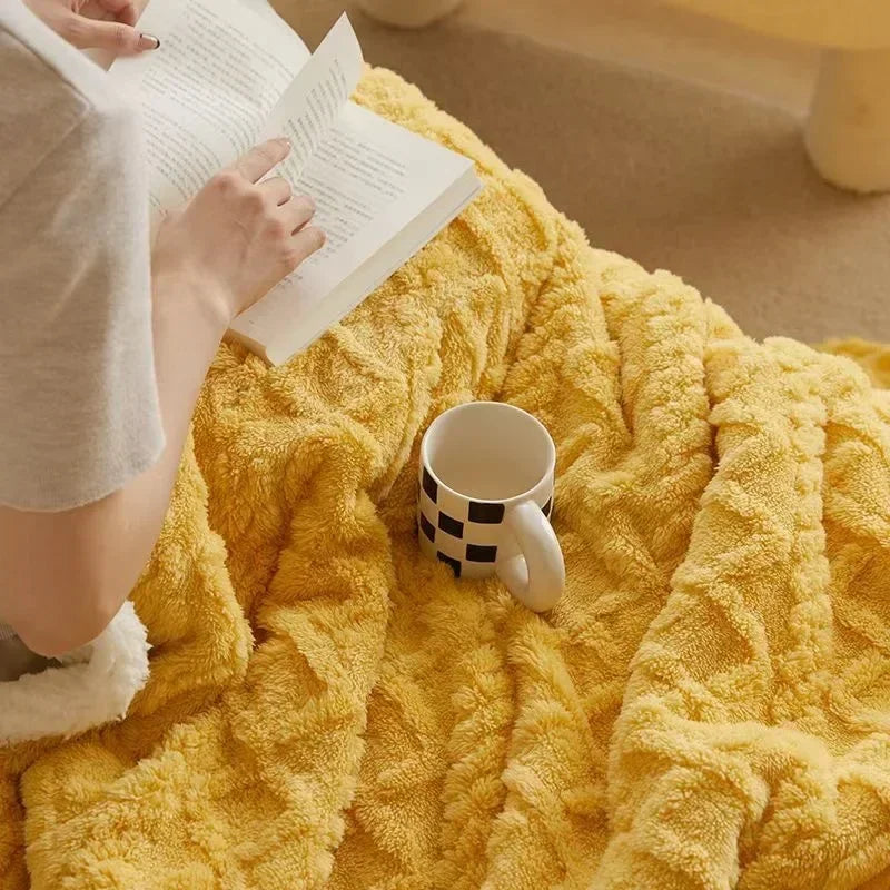 Soft Plush Wool Blanket for Winter Warmth