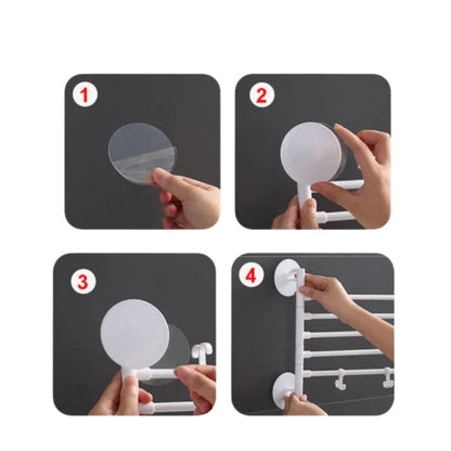 Foldable Rotating Wall Mounted Towel Rack