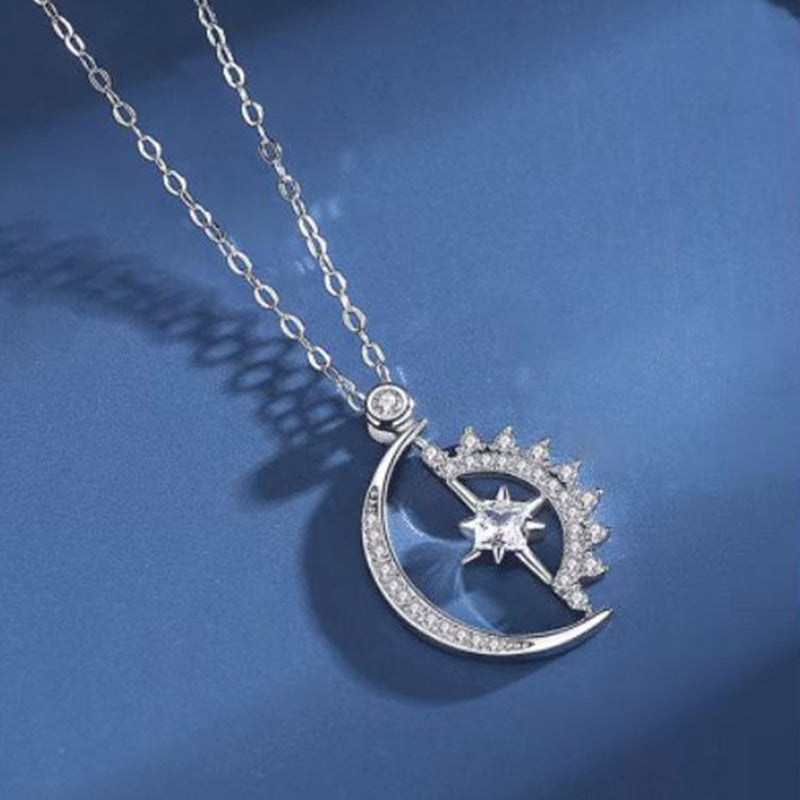 Celestial Star Moon Pendant Necklace - Befez