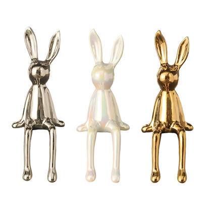 Befez | Glossy White Bunny Decor Figurine