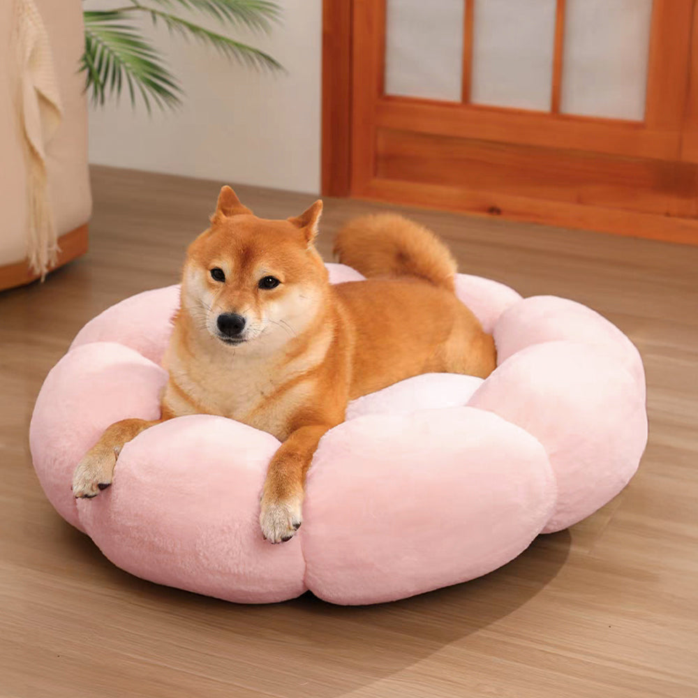 Cozy Floral Orthopedic Pet Bed for Dogs and Cats