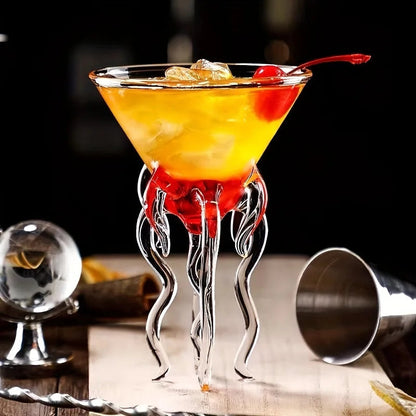 Colorful Ocean Octopus Cocktail Glass
