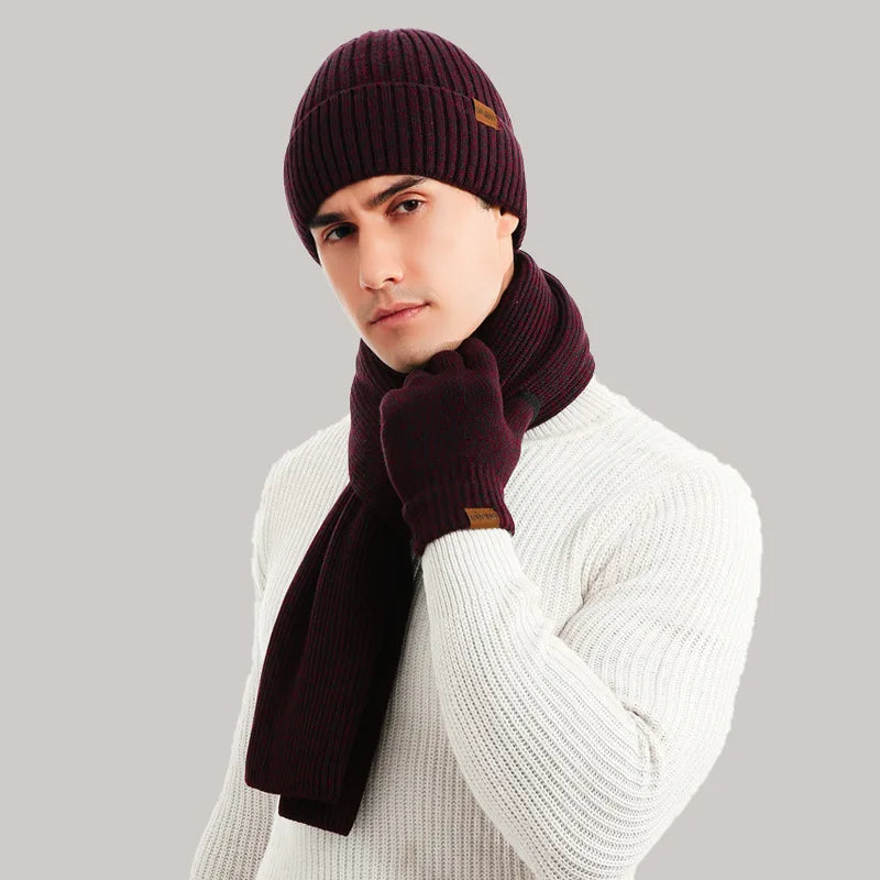 Warm Winter Hat and Glove Set