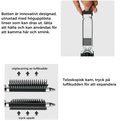 Portable Travel Mirror Brush Set