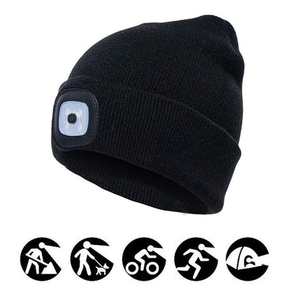 Detachable LED Light Beanie Cap