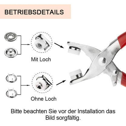 Easy Use Metal Snap Fastener Set