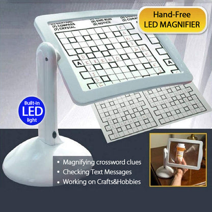 Compact LED Desk Magnifying Glass