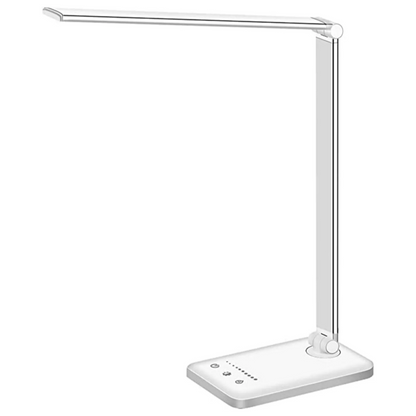 Compact LED Office Lamp with USB Port and 5 Bright Modes