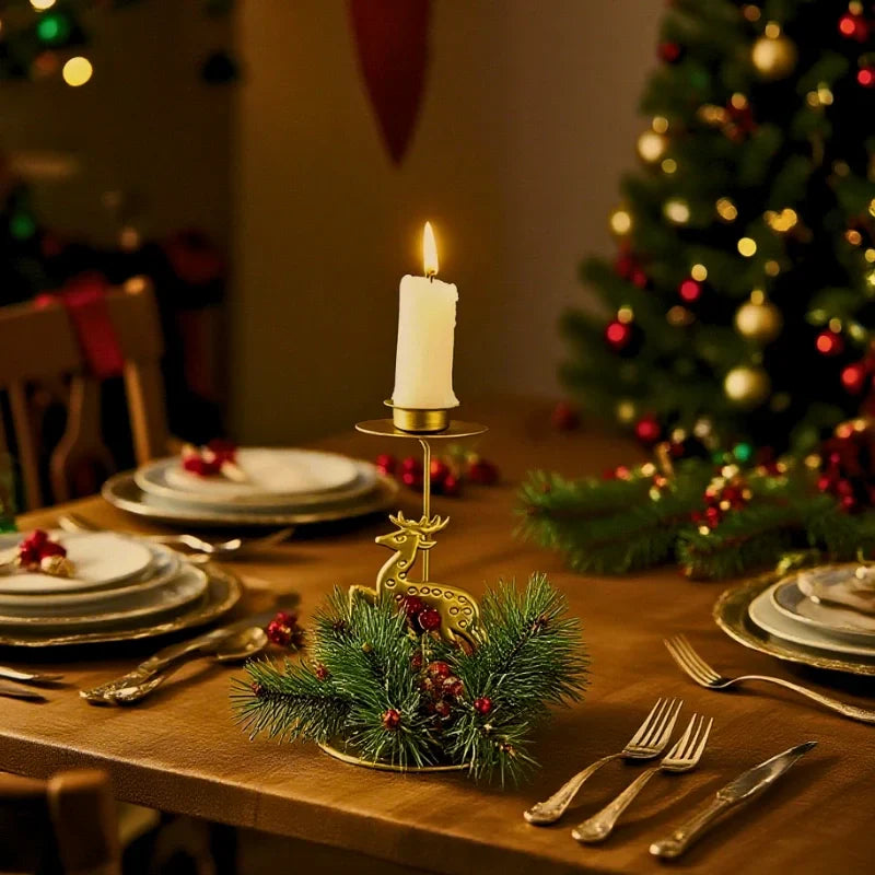 Warm Festive Candle Table Holder