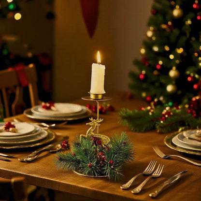 Warm Festive Candle Table Holder