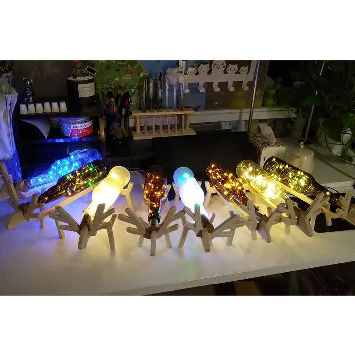 Colorful Glass Bottle Lanterns