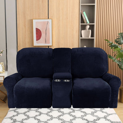 Soft 2-Seater Recliner Couch Cover with Cup Holders