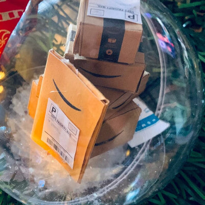 Clear Glass Christmas Tree Ornament Ball