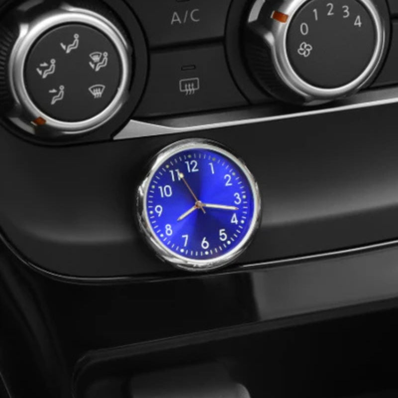 Compact Car Dashboard Clock – Adhesive Mini Analog Timepiece