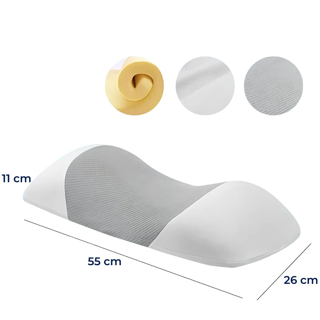 Contour Memory Foam Lumbar Pillow for Back Pain Relief