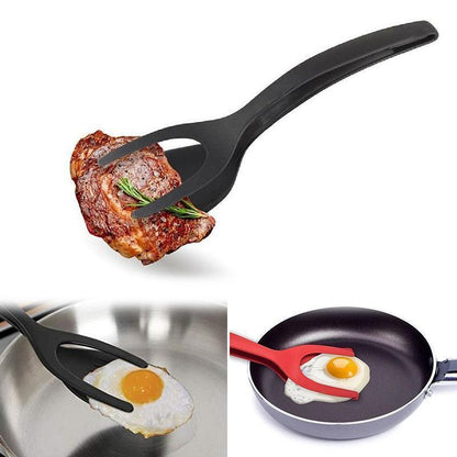 2-in-1 Silicone Tongs and Flexible Spatula