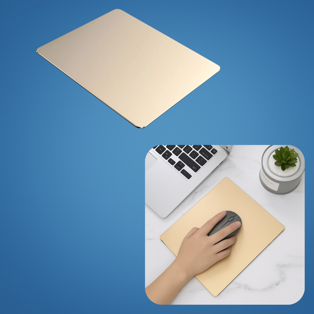 Sturdy Aluminium Desk Pad for Work and Gaming