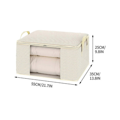 Collapsible Storage Tote Bag with Stripes