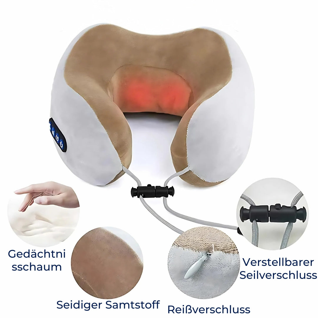 Contour Neck Pillow with Memory Foam for Back Support