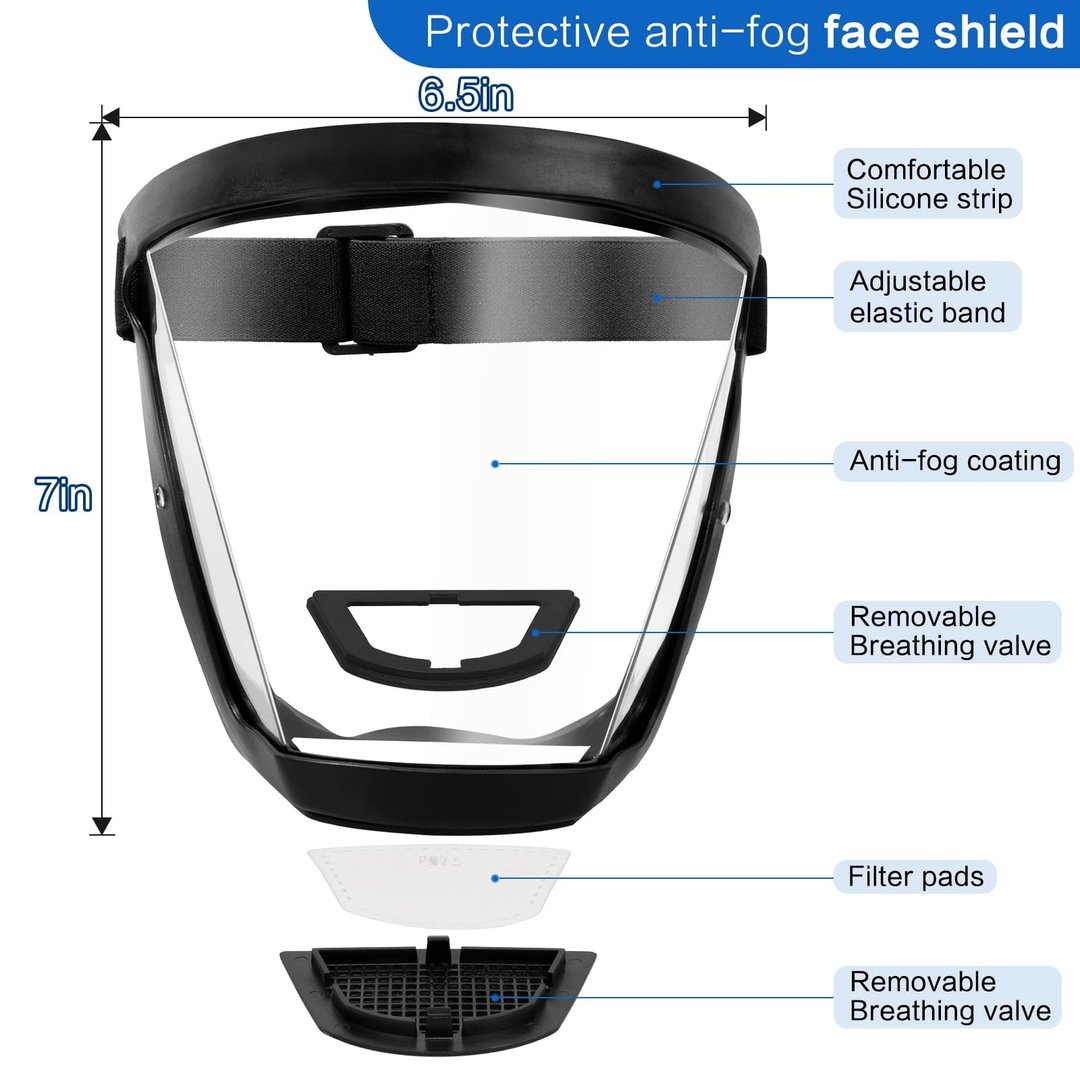 Clear Protective Full Face Mask Shield
