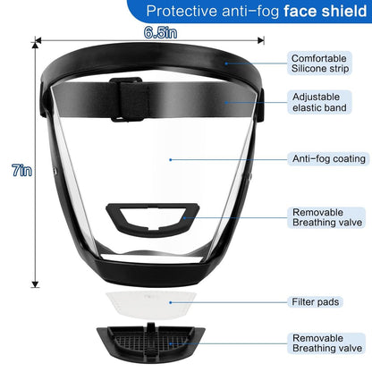 Clear Protective Full Face Mask Shield
