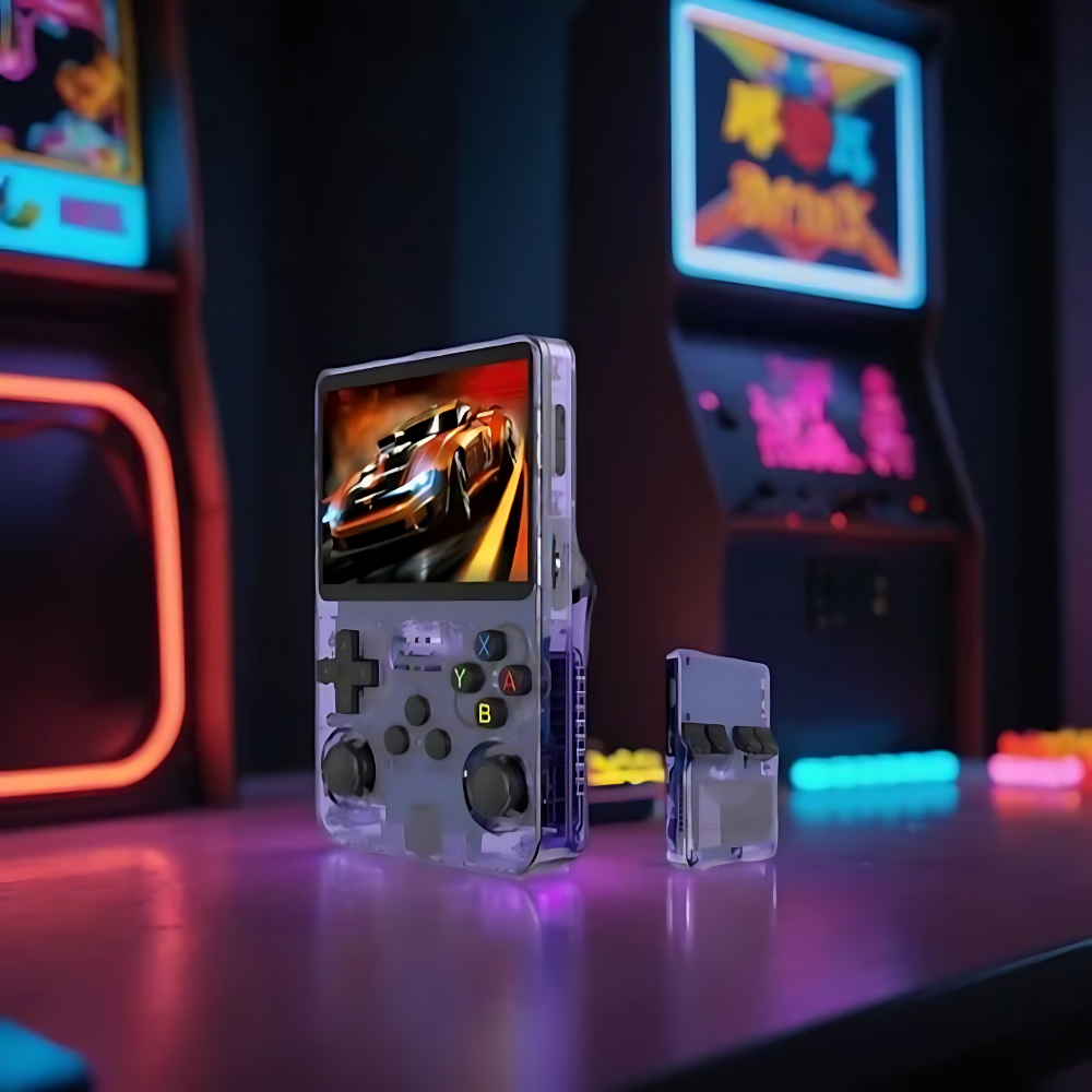 Classic Portable Game Console with HD Display & USB Charger