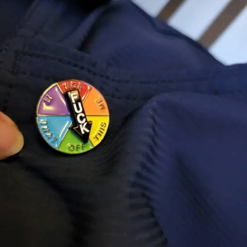 Amusing Spinning Name Badge