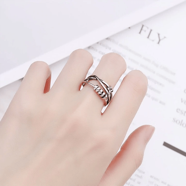 Comfort Fit Adjustable Silver Ring
