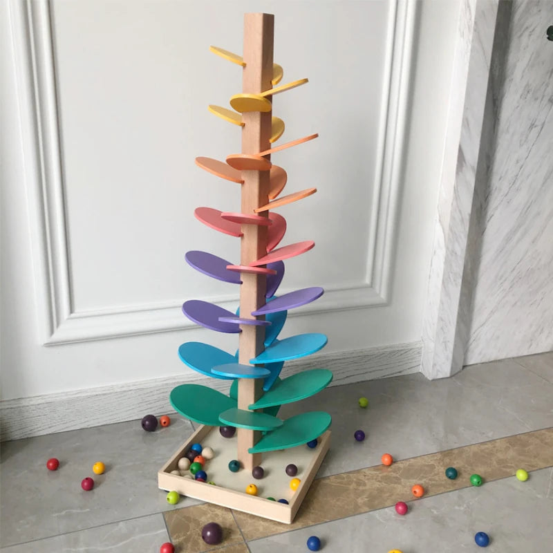 Classic Wooden Marble Run Toy