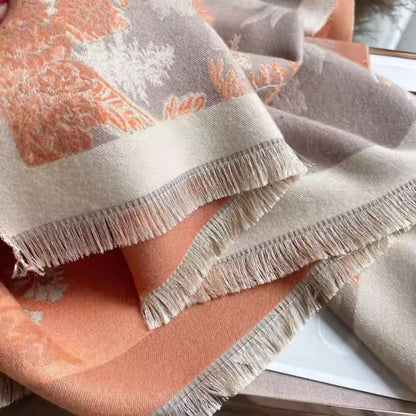 Pretty Floral Lightweight Reversible Scarf