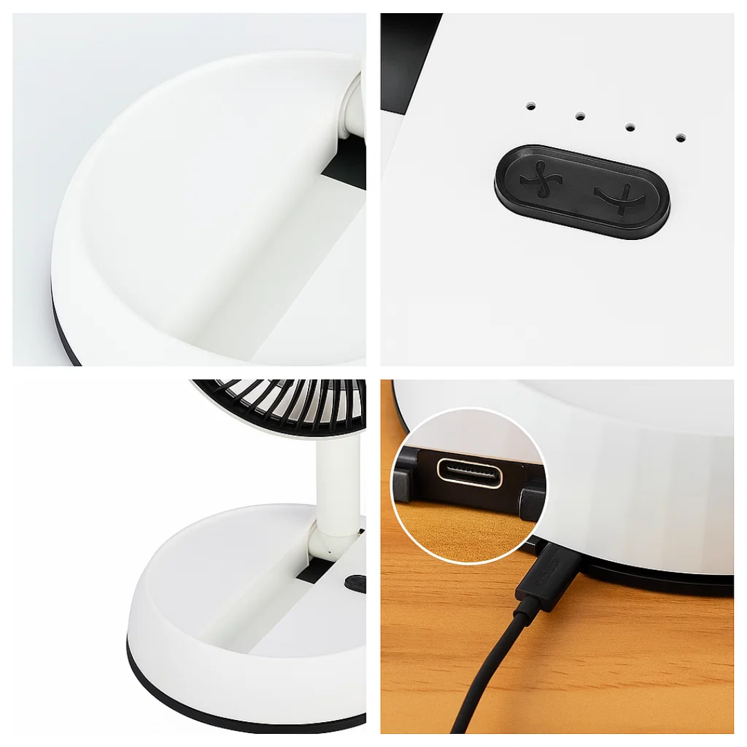 Compact Personal Fan - Silent Rechargeable Befez