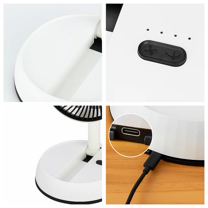 Compact Personal Fan - Silent Rechargeable Befez