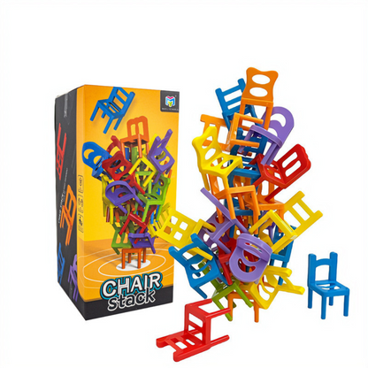 Colorful Wooden Stacking Chair Toy