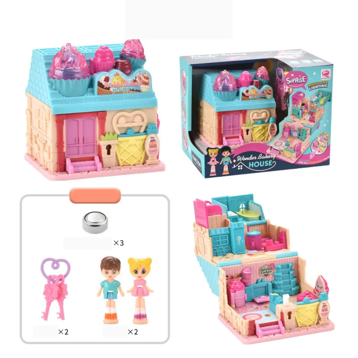 Colorful Kids Playhouse with Lights and Sounds