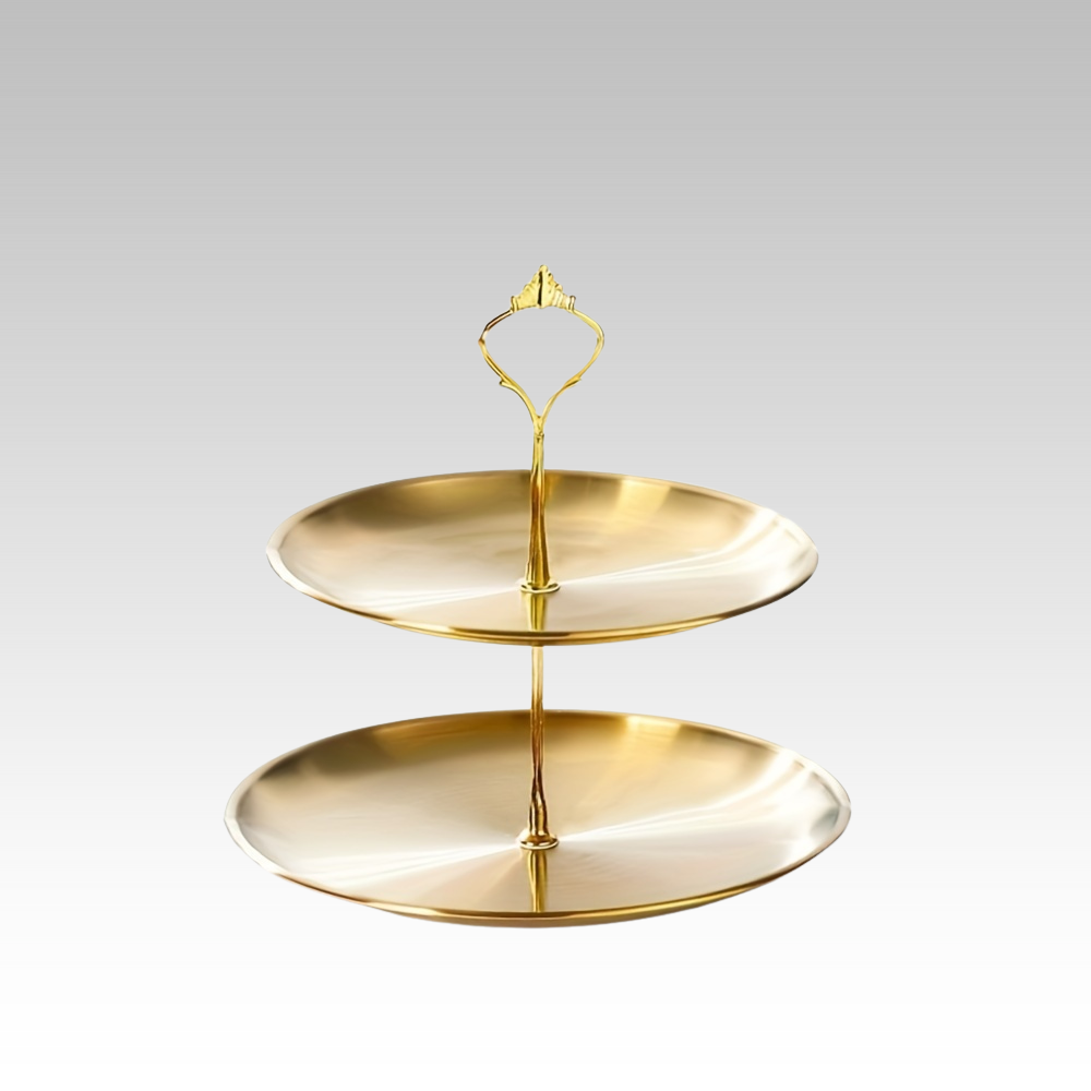 Stainless Steel Triple Serving Platter for Parties