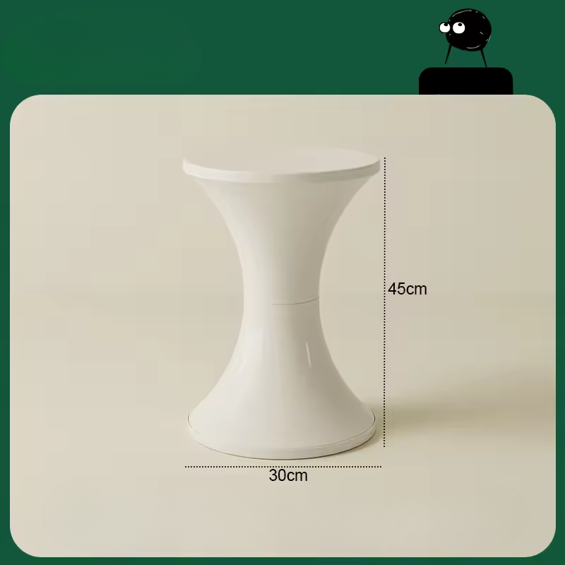 Stylish Modern Plastic End Table with Wide Base