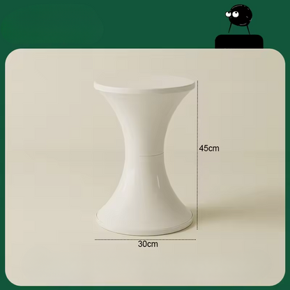 Stylish Modern Plastic End Table with Wide Base