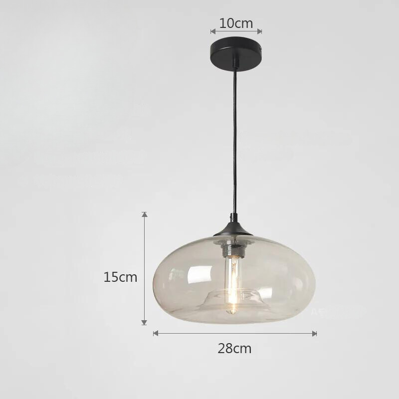 Retro Glass Hanging Lamp Pendant Light