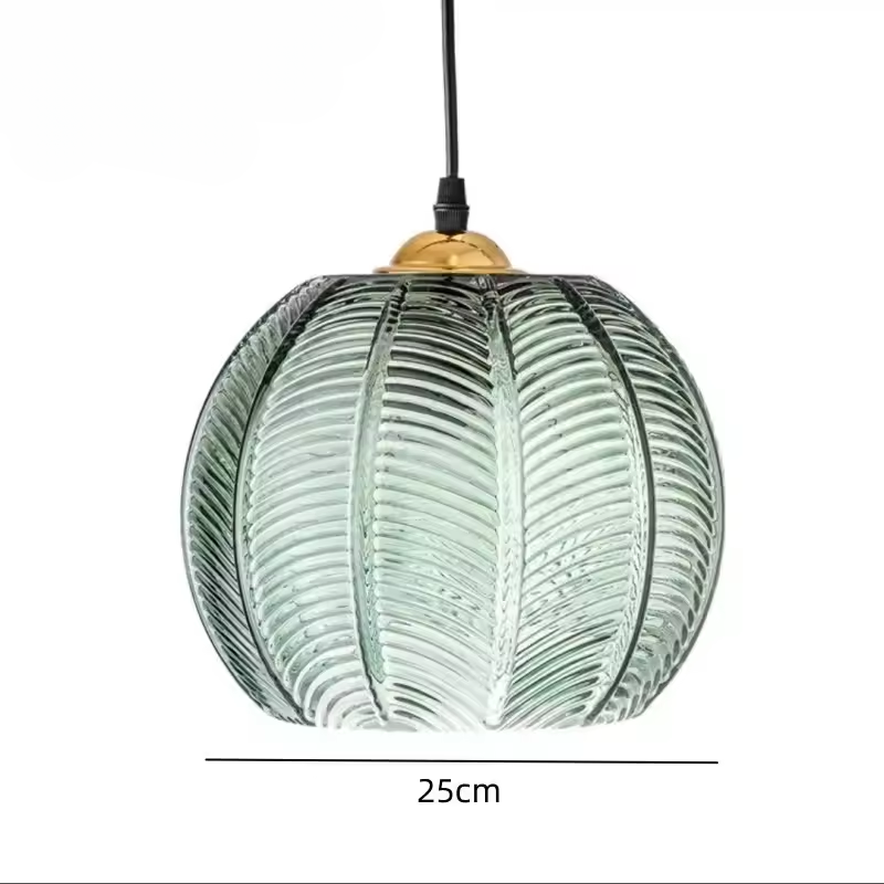 Modern Glass Pendant Light with Leaf Design