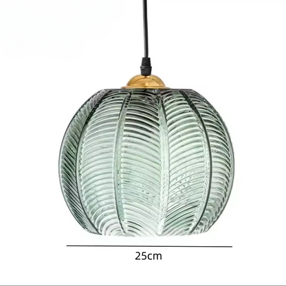 Modern Glass Pendant Light with Leaf Design