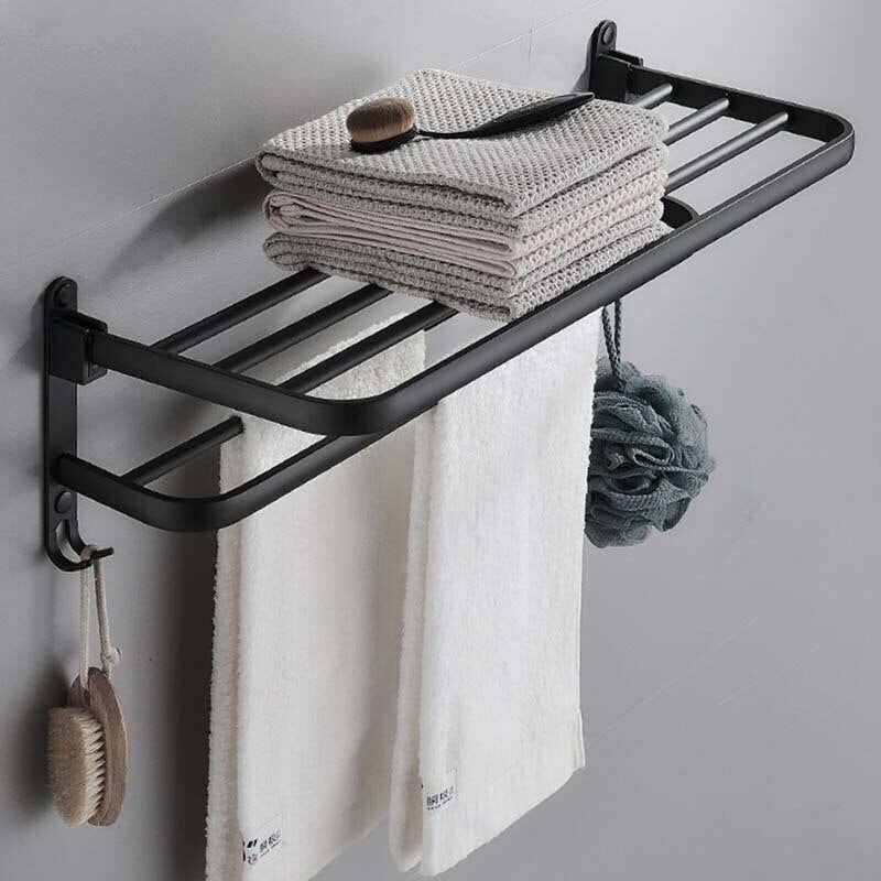 Space Saving Foldable Bathroom Towel Holder