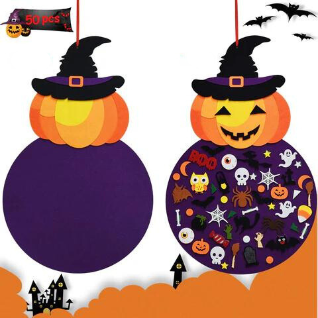 Befez | DIY Halloween Felt Board with Pumpkin Decor