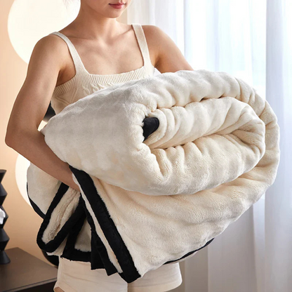 Soft Plush Reversible Fleece Throw Blanket