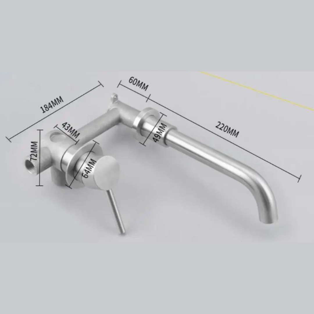 Stylish Wall Mount Faucet with Brushed Nickel Finish