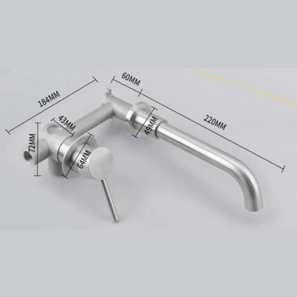Stylish Wall Mount Faucet with Brushed Nickel Finish