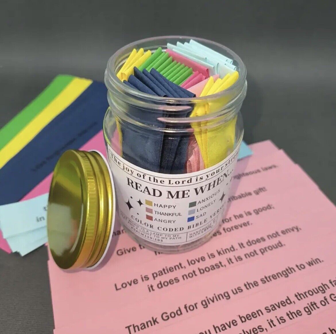 Inspirational Bible Verse Jar for Daily Motivation